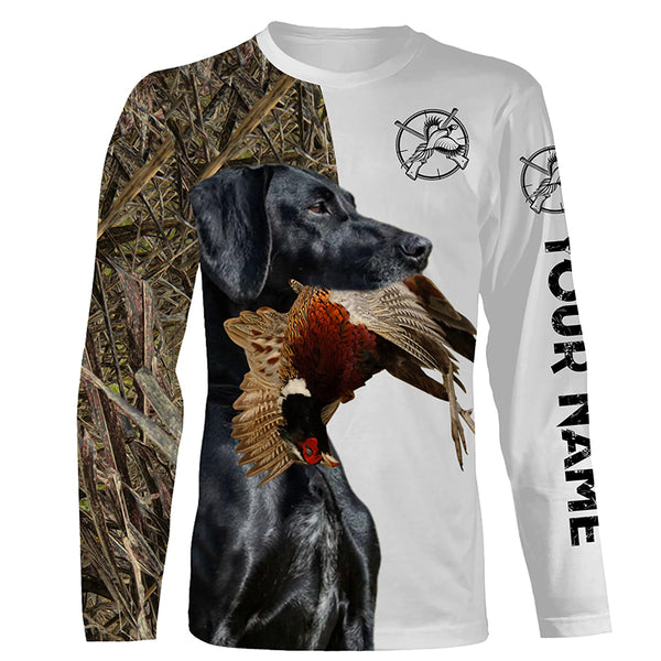 Black GSP Pheasant Hunting Dog 3D All over print Shirt, Hoodie - Custom Bird hunting dog shirt FSD3736