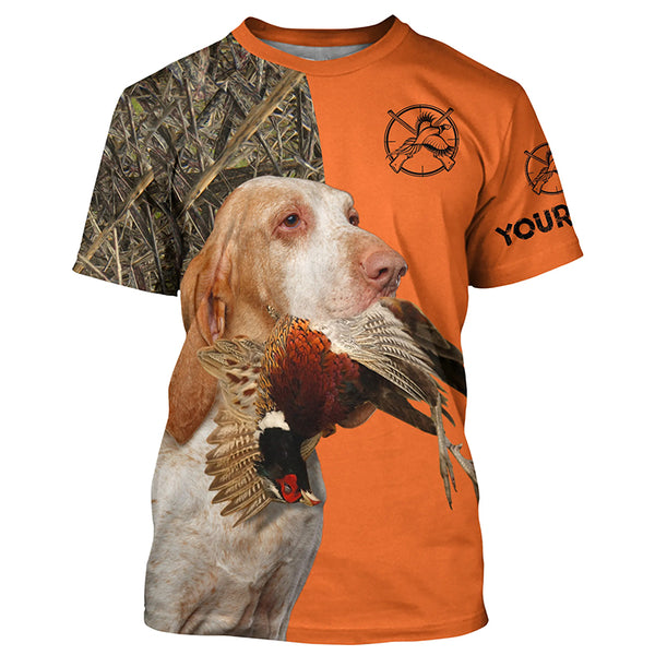 Pheasant hunting with Dogs Bracco Italiano Customize name 3D All over print Shirts FSD3743
