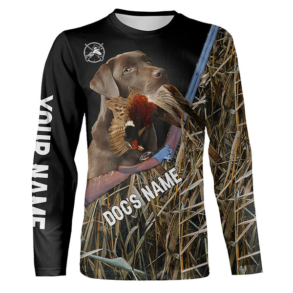 Pheasant hunting Upland game Dog Chocolate Labrador Hunting camo Full printing Shirts - FSD2898