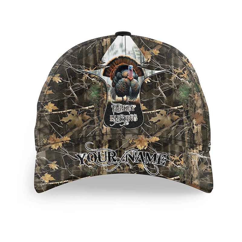 Turkey hunting camo Custom Name hunting hat, Adjustable Unisex Hunting Baseball hat FSD3073