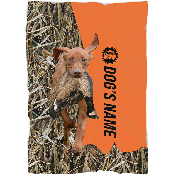 Vizsla Hunting Dog Custom Name Blanket, Gifts for Hunter FSD4639