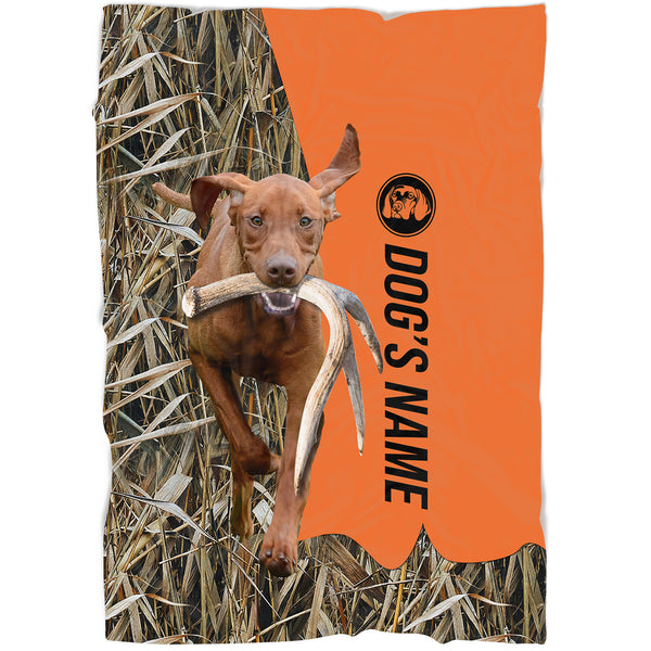 Vizsla Hunting Dog Custom Name Blanket, Gifts for Hunter FSD4639