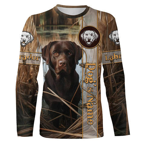 Chocolate Lab 3D All Over Printed Shirts, Labrador Retriever Hunting Dogs Gifts for Lab Lovers FSD4505