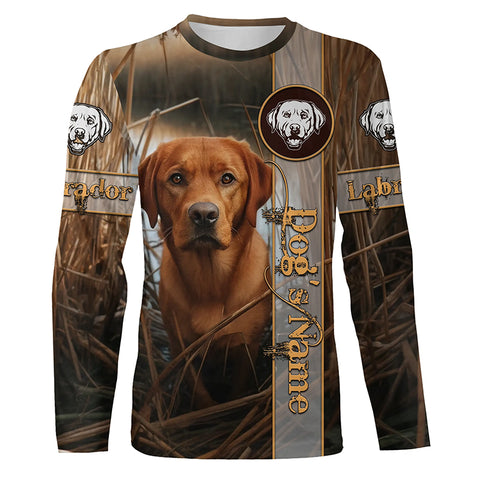 Fox Red Lab 3D All Over Printed Shirts, Labrador Retriever Hunting Dogs Gifts for Lab Lovers FSD4506