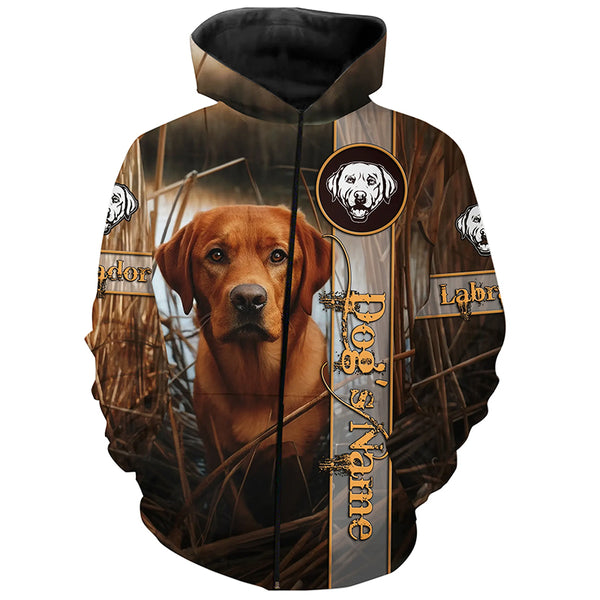 Fox Red Lab 3D All Over Printed Shirts, Labrador Retriever Hunting Dogs Gifts for Lab Lovers FSD4506