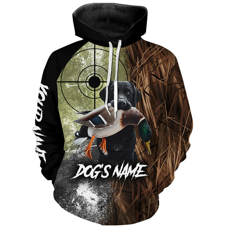 Black Labrador Retriever Duck Hunting Waterfowl camo Shirts, Personalized Duck Hunting Shirts FSD4549