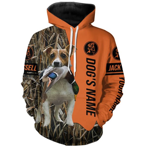 Jack Russell Pheasant Duck Hunting Dog customized Name All over printed Shirts for Hunters, Hunting Gifts FSD4255