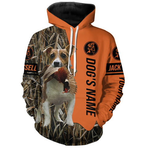 Jack Russell Pheasant Duck Hunting Dog customized Name All over printed Shirts for Hunters, Hunting Gifts FSD4255