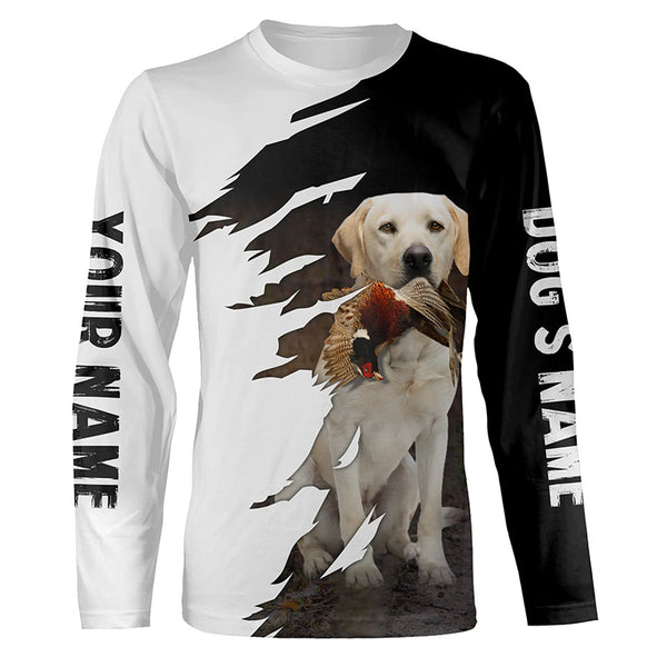 Bird Dogs Pheasant Hunting Custom Name Shirt, Hunting Dog Gifts for Hunters - Long Sleeve FSD4525