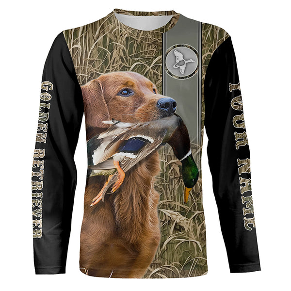 Golden Retriever Duck hunting custom camo Shirts, duck hunting hoodie, Duck hunting Gifts FSD3354