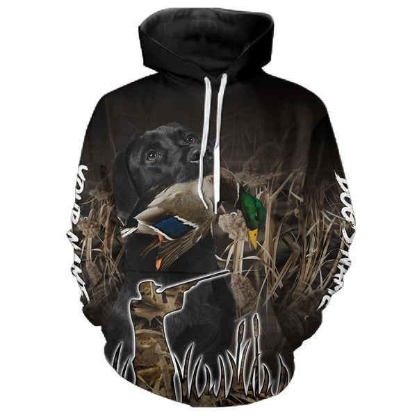 Duck Hunting with Dogs Waterfowl camo Custom Shirt for Duck Hunter, Duck Hunting Gift FSD4757