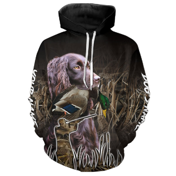 Duck Hunting with Dogs Waterfowl camo Custom Shirt for Duck Hunter, Duck Hunting Gift FSD4757