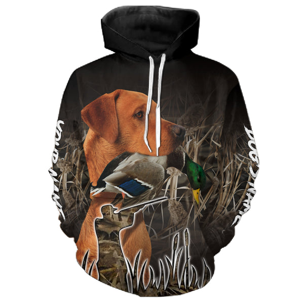 Duck Hunting with Dogs Waterfowl camo Custom Shirt for Duck Hunter, Duck Hunting Gift FSD4757