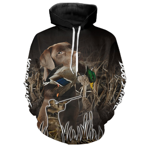 Duck Hunting with Dogs Waterfowl camo Custom Shirt for Duck Hunter, Duck Hunting Gift FSD4757