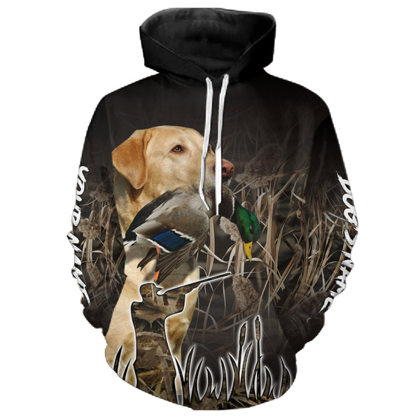 Duck Hunting with Dogs Waterfowl camo Custom Shirt for Duck Hunter, Duck Hunting Gift FSD4757