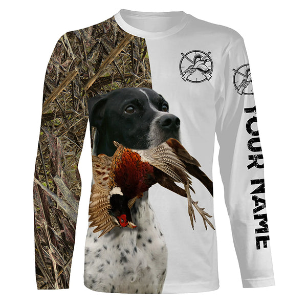 Pheasant Hunting With Dog English Pointer Custom Name All Over Printed Shirts - Personalized Hunting Gift FSD2768