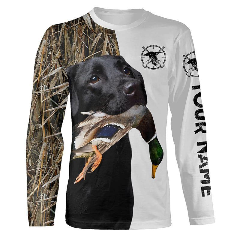 Duck hunting with Black lab custom Name 3D All over print shirt, hoodie, long sleeves Hunting gifts for Men, Women and Kid FSD437