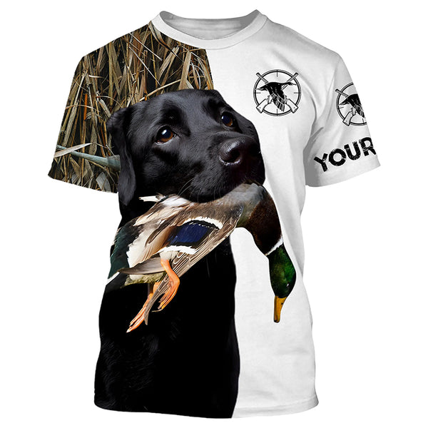 Duck hunting with Black lab custom Name 3D All over print shirt, hoodie, long sleeves Hunting gifts for Men, Women and Kid FSD437