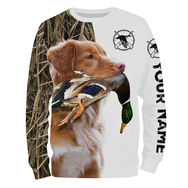 Duck Hunting with Toller (Nova Scotia Duck Tolling Retriever) Dog Custom Name 3D All over print Shirt FSD3655