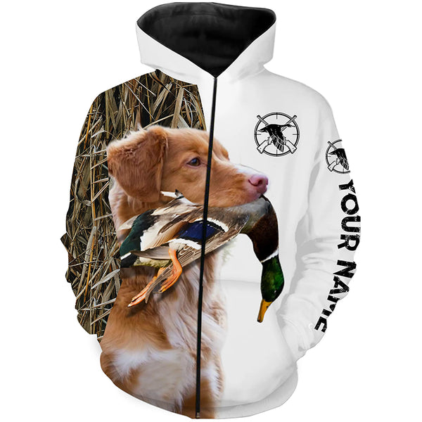 Duck Hunting with Toller (Nova Scotia Duck Tolling Retriever) Dog Custom Name 3D All over print Shirt FSD3655