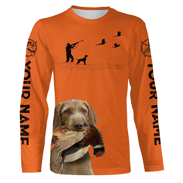 Wirehaired Vizsla Pheasant Hunting Shirts, Personalized Upland hunting clothes, hunting gifts FSD4377