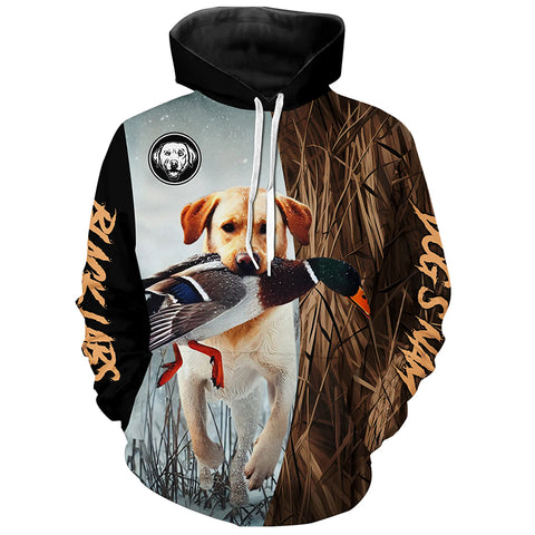 Yellow Labrador Duck Pheasant Hunting Dog Camo Custom Name Shirt for hunter FSD4652