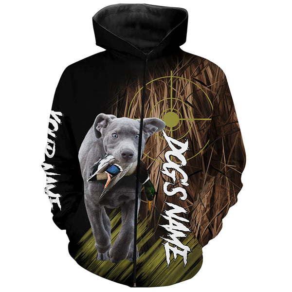 Silver Labrador Retriever Duck Hunting Waterfowl camo Shirts, Personalized Duck Hunting Hoodie FSD4556