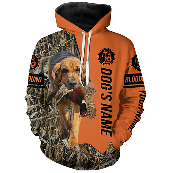Bloodhound Duck Pheasant Bird Hunting Dog Customized Name All over printed Shirts for Hunters FSD4260