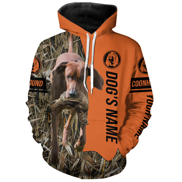 Redbone Coonhound Hunting Dog Customized Name Shirts for Hunters, Personalized hunting gifts FSD4261