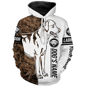 Labrador Retriever Tattoo Camo Customized Name Shirt, Hoodie - Labrador Hunting Dog, Duck Bird Hunting Gifts FSD2602