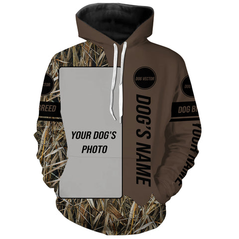 Custom Hunting Dog's Photo and Name All over printed Shirt | brown color FSD4602