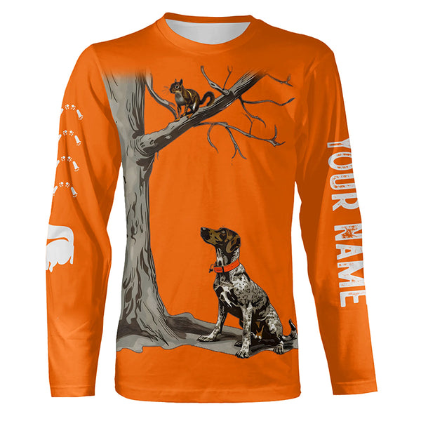 Best Squirrel Hunting With Dog Shirts German Shorthaired Pointer Hunting Dog Custom Name Shirts FSD4530