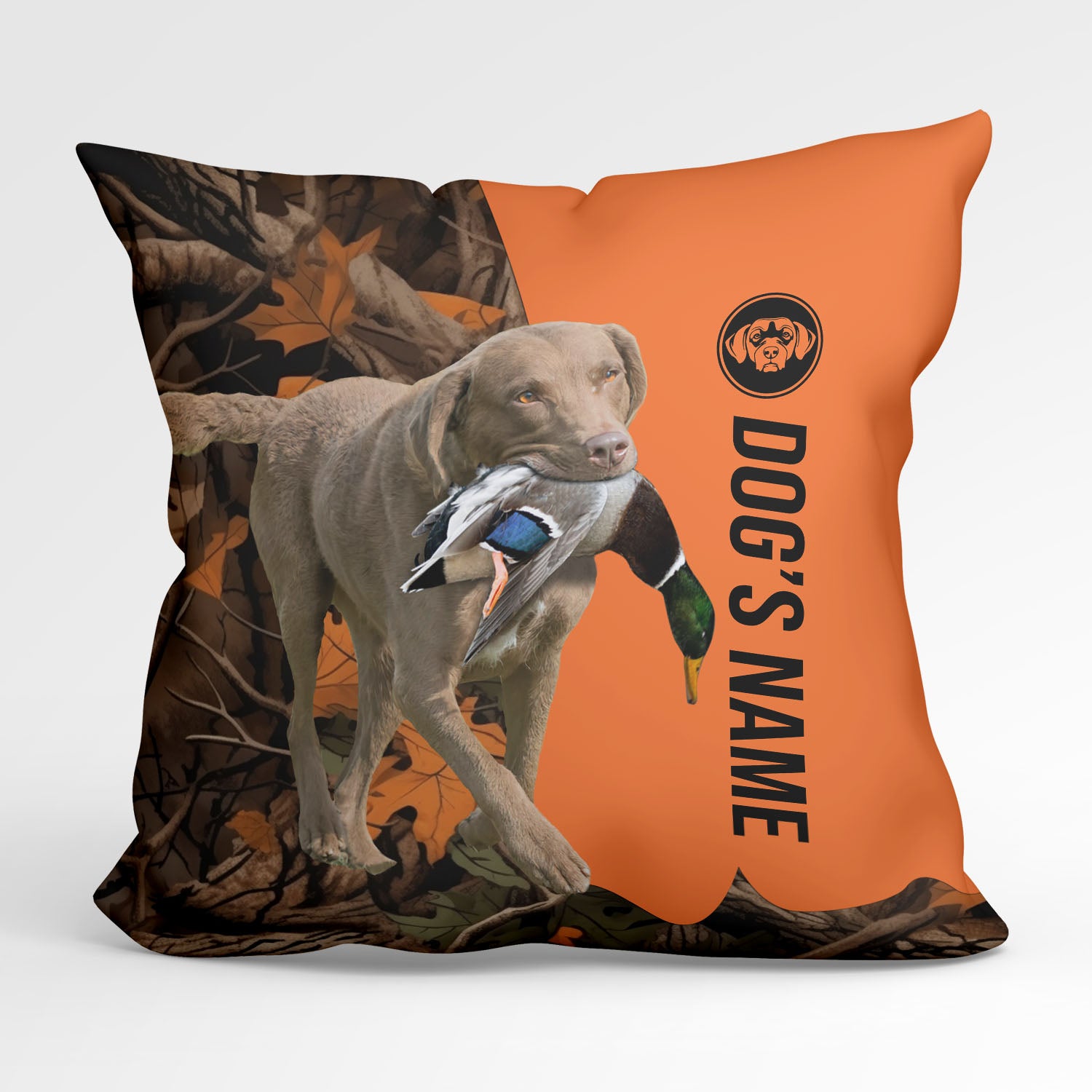 Chesapeake Bay Retriever Duck/Pheasant Hunting Custom Dog's Name Pillow, Hunting dog Pillows FSD4387