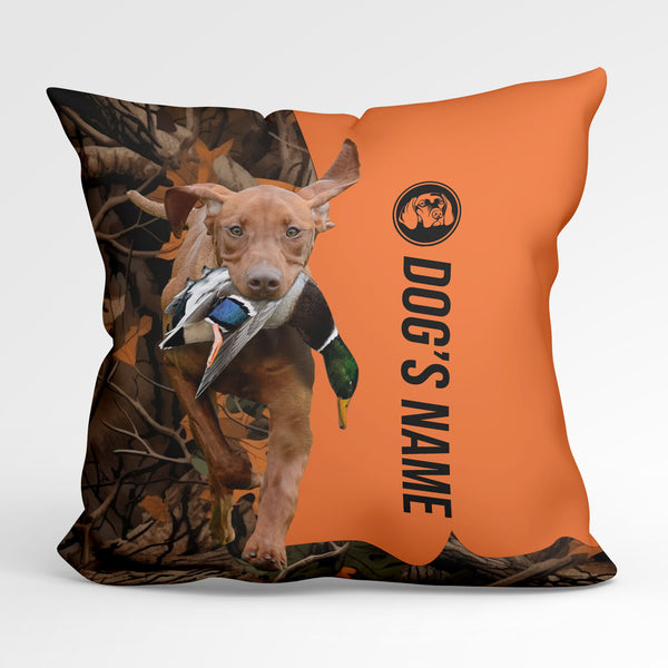 Vizsla Duck/Pheasant Hunting Custom Dog's Name Pillow, Hunting dog Pillows FSD4389