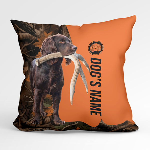 Boykin Spaniel Duck/Pheasant Hunting Custom Dog's Name Pillow, Hunting dog Pillows FSD4395