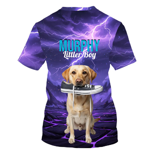 Funny Dog Holding a Shoe All-Over Print Custom T-Shirt – Choose Dog Breed FSD4787