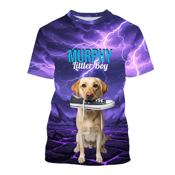 Funny Dog Holding a Shoe All-Over Print Custom T-Shirt – Choose Dog Breed FSD4787