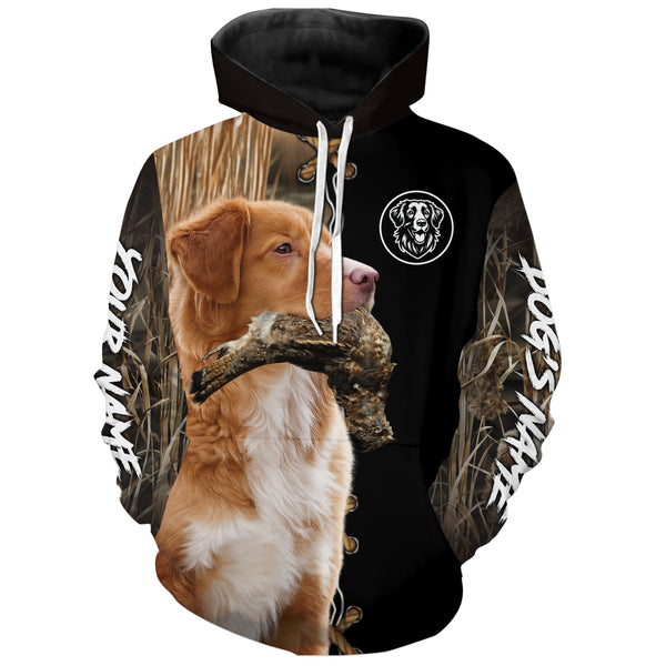 Nova Scotia Duck Tolling Retriever Hunting Dog Custom Name Hoodie Shirt for Hunter FSD4795