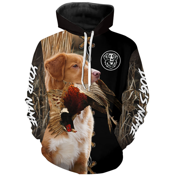 Nova Scotia Duck Tolling Retriever Hunting Dog Custom Name Hoodie Shirt for Hunter FSD4795