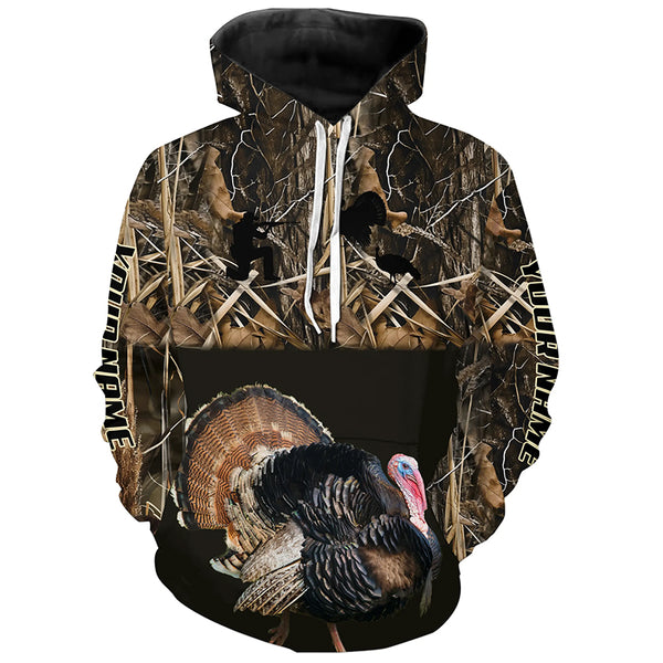 Wild Turkey Hunting Camo Shirts, custom name Turkey Hunting Clothing FSD4417