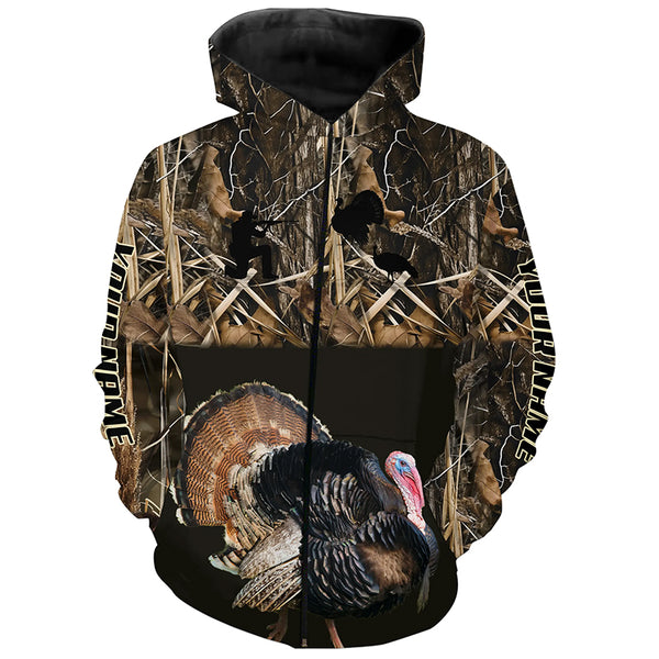 Wild Turkey Hunting Camo Shirts, custom name Turkey Hunting Clothing FSD4417