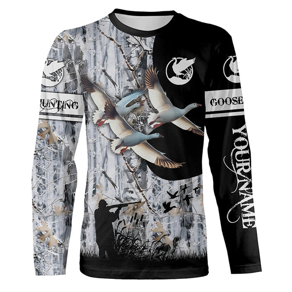 Snow Goose hunting camo customize Name 3D All over print Shirts, Hoodie, Long sleeve FSD1719