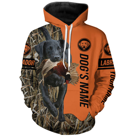 Black Labrador Retriever Hunting Dog Customized Name Shirts for Hunters FSD4074