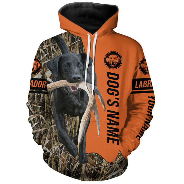 Black Labrador Retriever Hunting Dog Customized Name Shirts for Hunters FSD4074