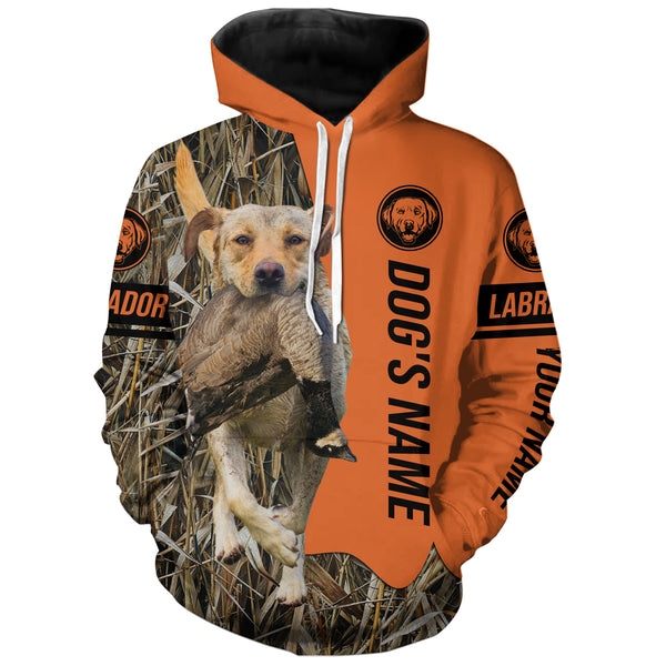 Yellow Labrador Retriever Hunting Dog Customized Name Shirts for Hunters FSD4075