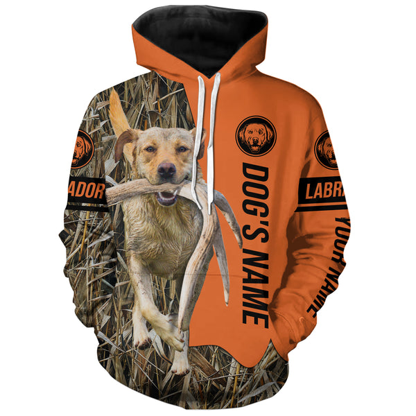 Yellow Labrador Retriever Hunting Dog Customized Name Shirts for Hunters FSD4075
