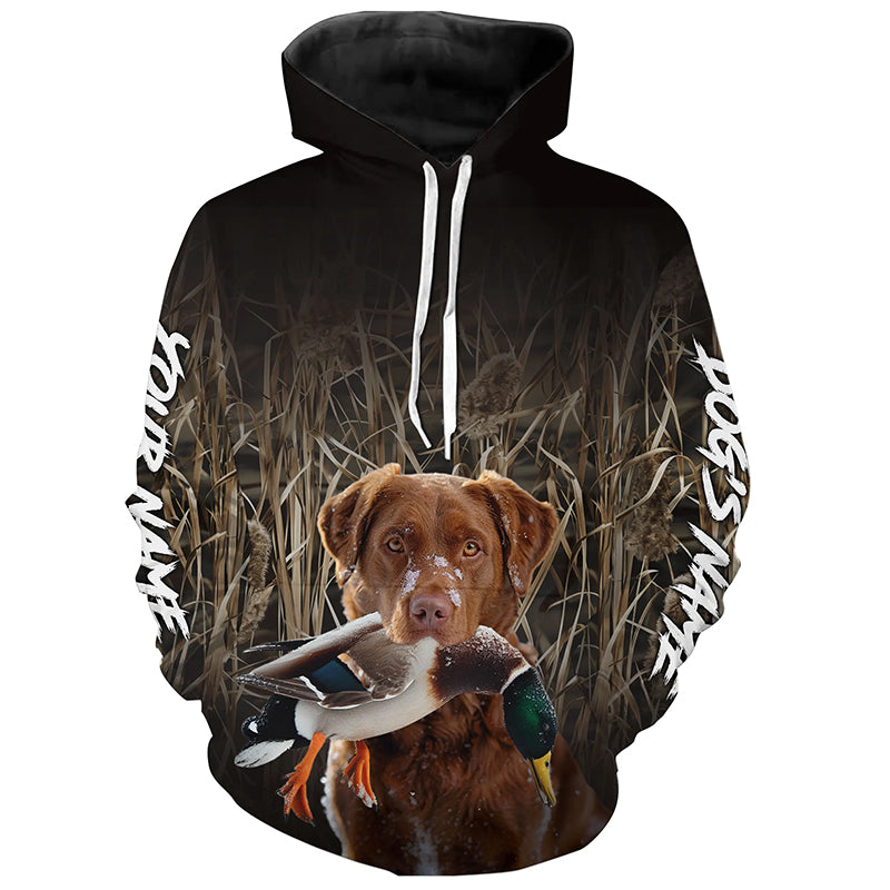 Duck Hunting Waterfowl Camo Chesapeake Bay Retriever Dog Hunting Shirts, Personalized Duck Hunting clothes FSD4544