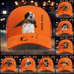 Hunting Dogs Pheasant Hunting Blaze Orange Custom Name Mesh Back Cap, Hunting Cap FSD4524