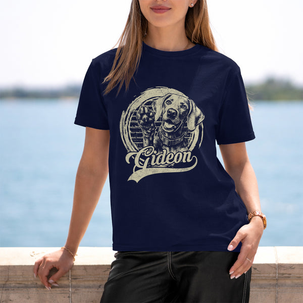 Custom Dog Vintage T-shirt, Dog Potrait Personalized Pet Lover Gifts FSD4801