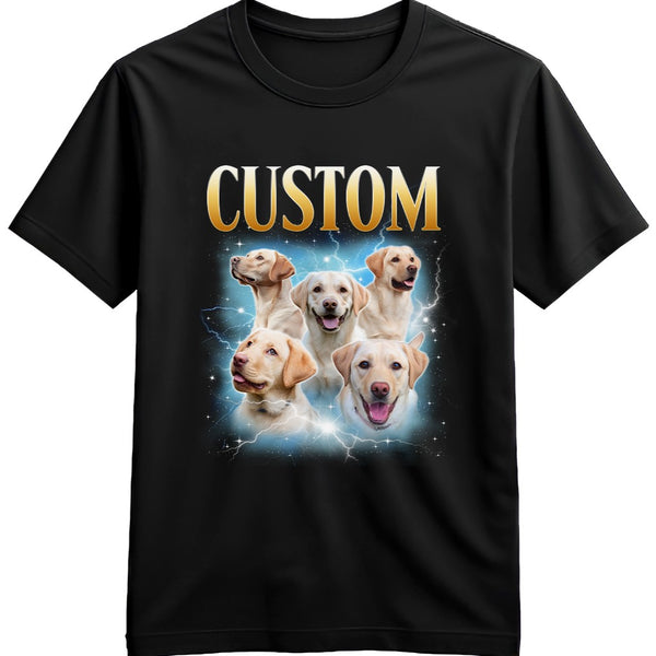 Custom Standard T-Shirt Dog Photo + Name Custom Dog Potrait Personalized Shirt FSD4797
